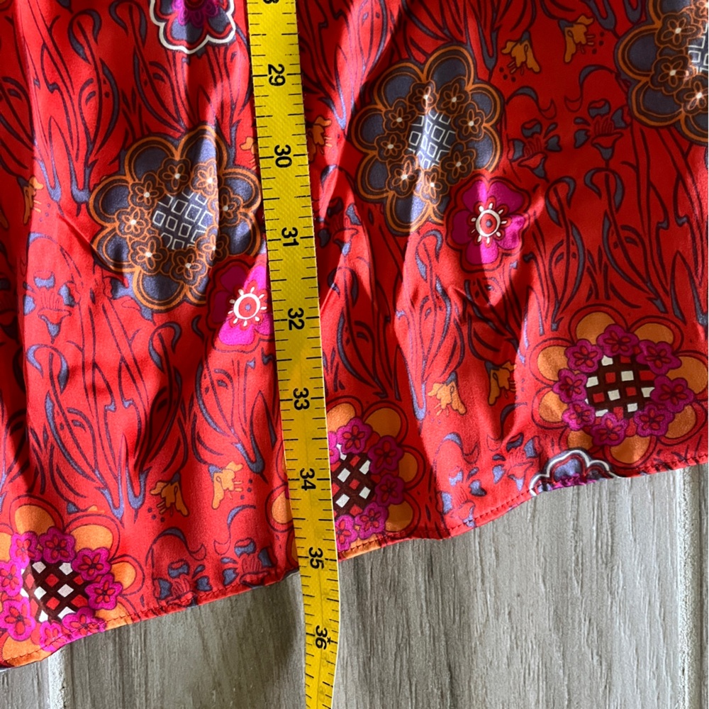 RARE Parameter Anthropologie | Floral 100% Silk Floral Sleeveless Dress | Size 8 - Picture 6 of 11